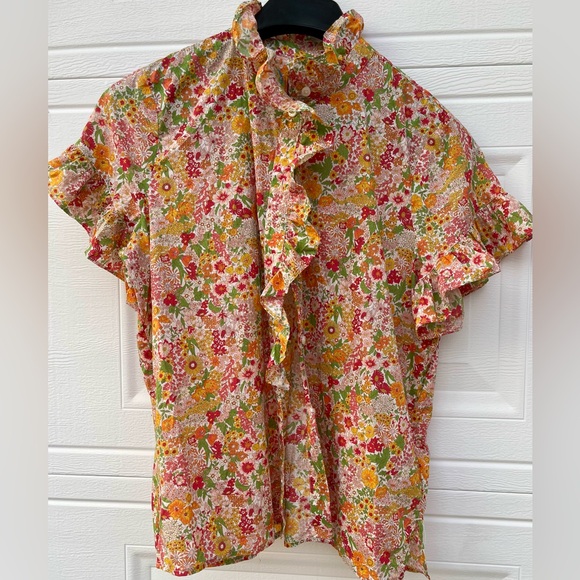 J. Crew Short-sleeve cottage top in Liberty® Margaret Annie fabric - Picture 2 of 6